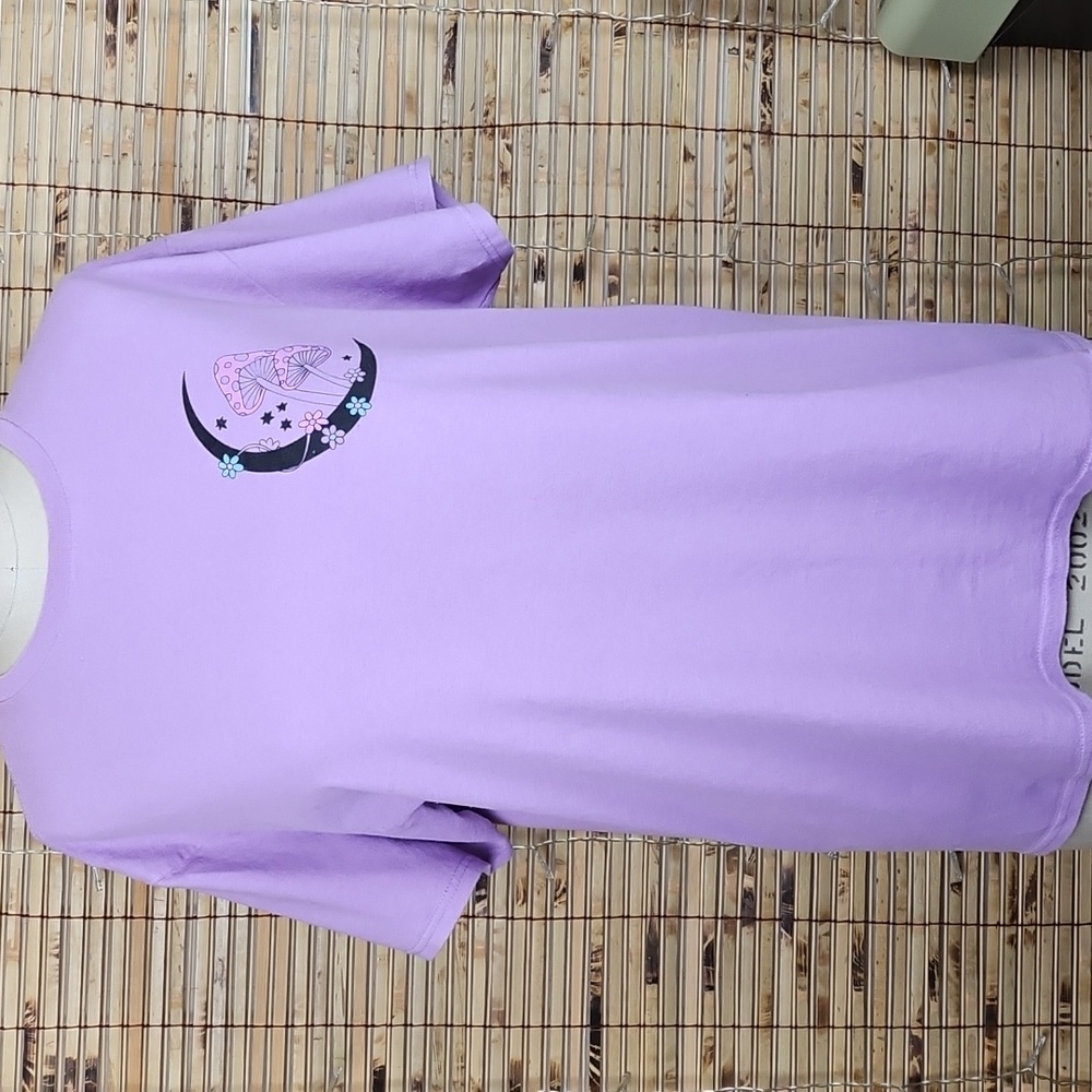 Purple Mushroom Flower Moon Short Sleeve Tee